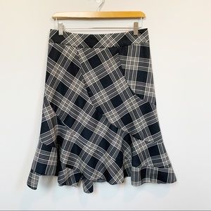 Vintage DKNY Plaid Knee Length Skirt
